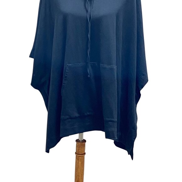 J.Jill PureJill Modal Blend Super Soft Poncho Black Size M/L Coastal Fall Boho - Picture 7 of 15